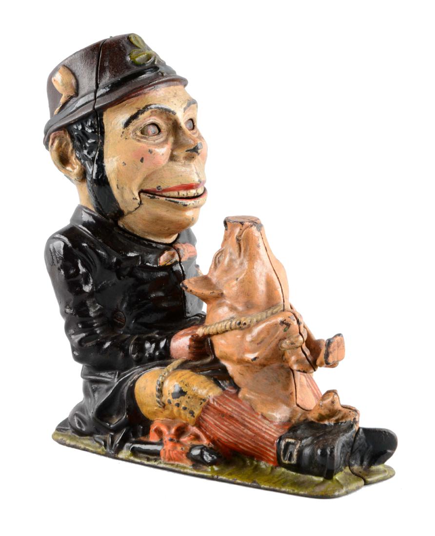 Cast Iron Paddy & The Pig Mechanical Bank. (1 of 4)