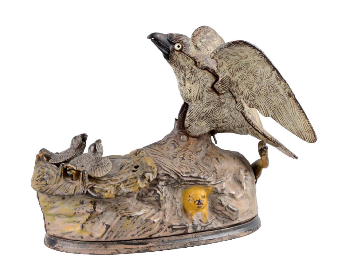 J. & E. Stevens Cast Iron Eagle & Eaglets Mechanical (1 of 3)