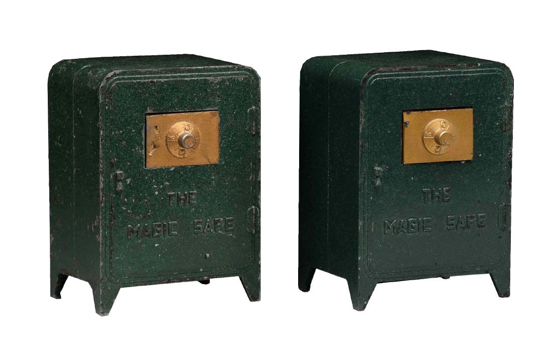 Lot of 2: Cast Aluminum "Magic Safe" Banks. (1 of 2)