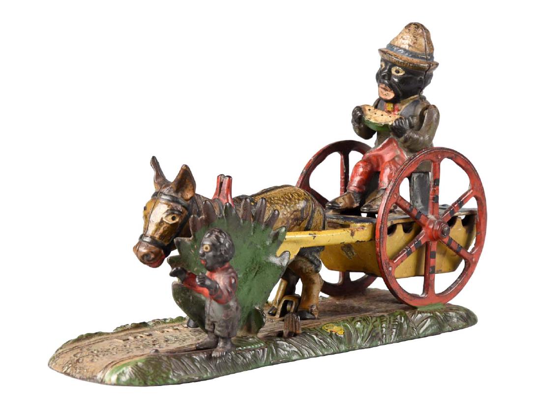 J. & E. Stevens Cast Iron Bad Accident Mechanical Bank. (1 of 2)