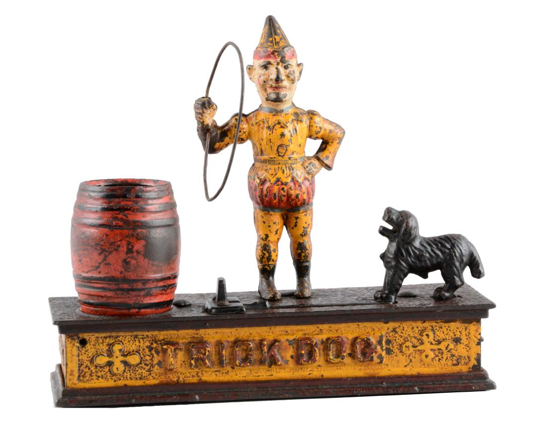 English Cast Iron Trick Dog Mechanical Bank. (1 of 3)