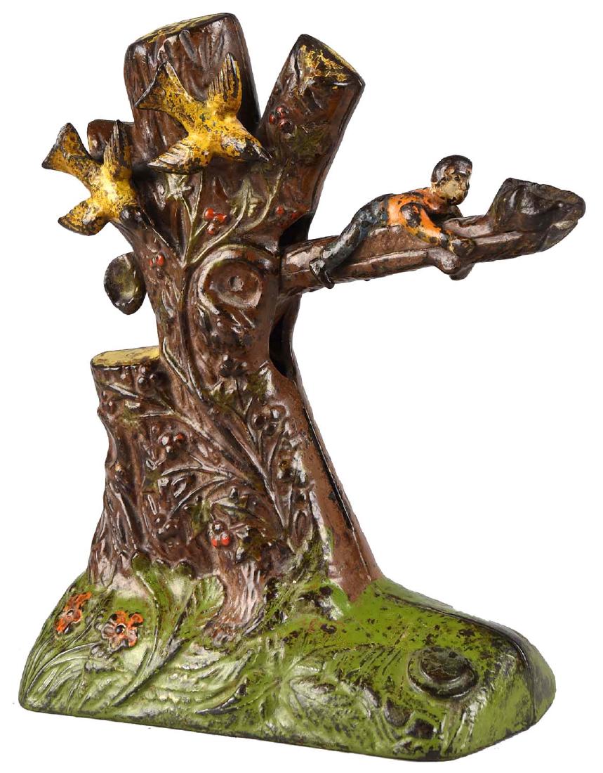 J. & E. Stevens Cast Iron Boy Robbing Bird's Nest (1 of 2)