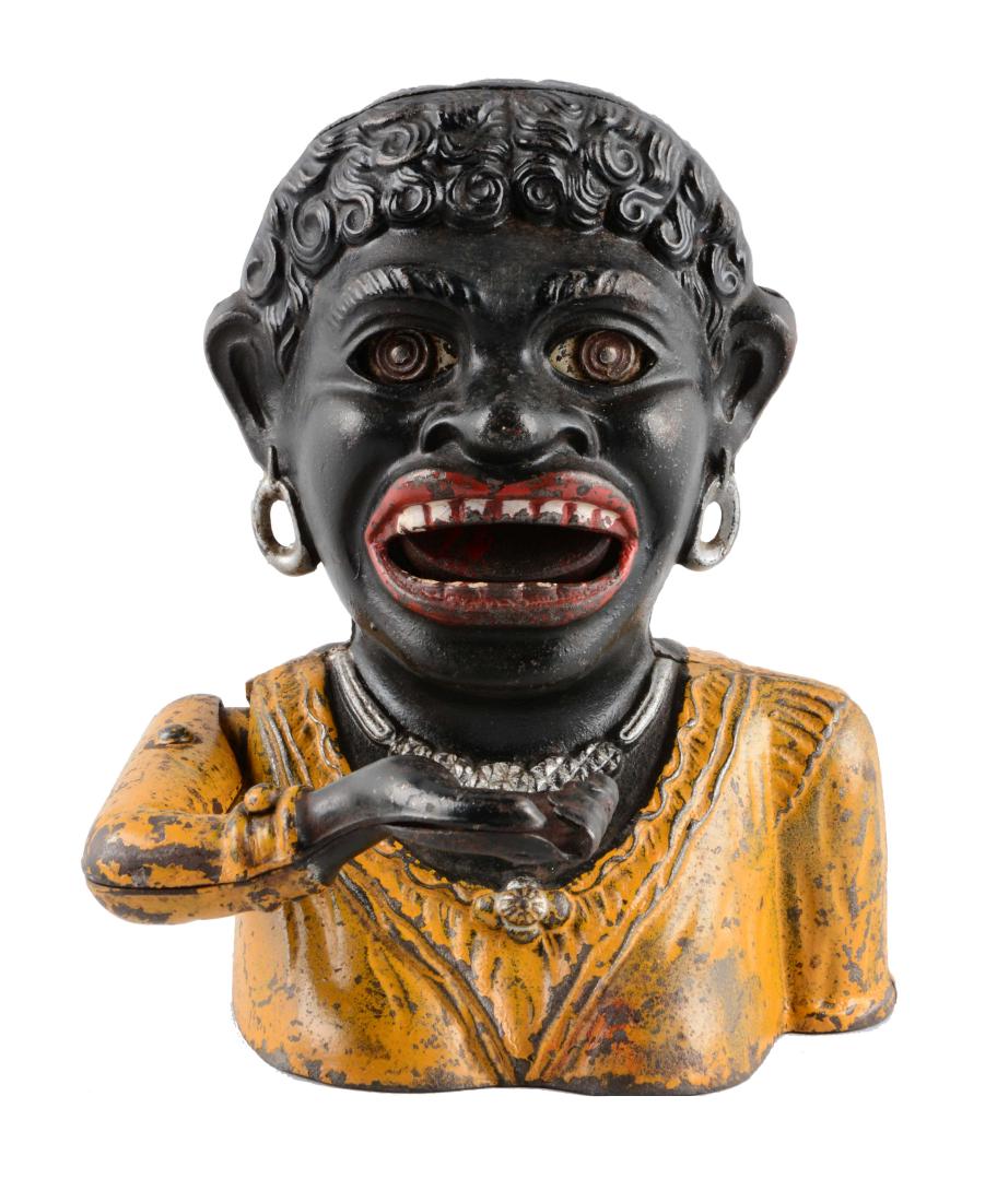 アンティーク雑貨 Cast Iron Dinah Mechanical Bank 1910 John Harper Dinah Mechanical Bank — Tobias Toys & Trains