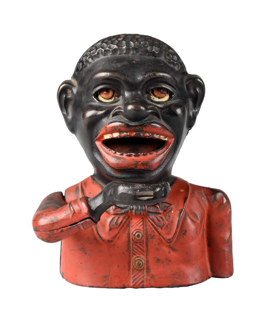 John Harper Cast Iron Jolly Mechanical Bank. (1 of 3)