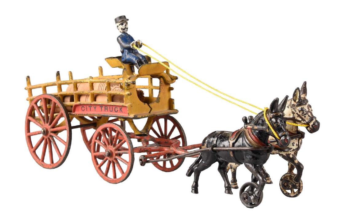 Scarce Harris Two Donkey Drawn City Truck. (1 of 2)