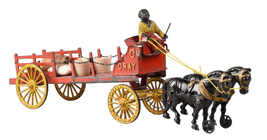 Hubley Large Two Horse Drawn Dairy Wagon. (1 of 2)