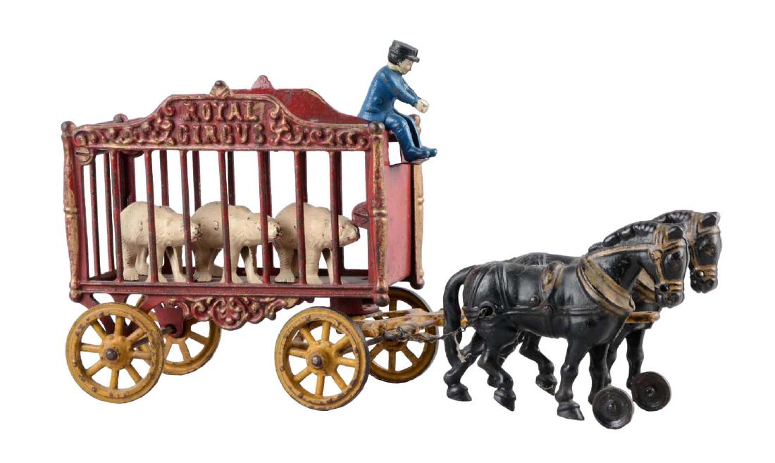 Hubley Horse Drawn Large Royal Circus Cage Wagon. (1 of 2)