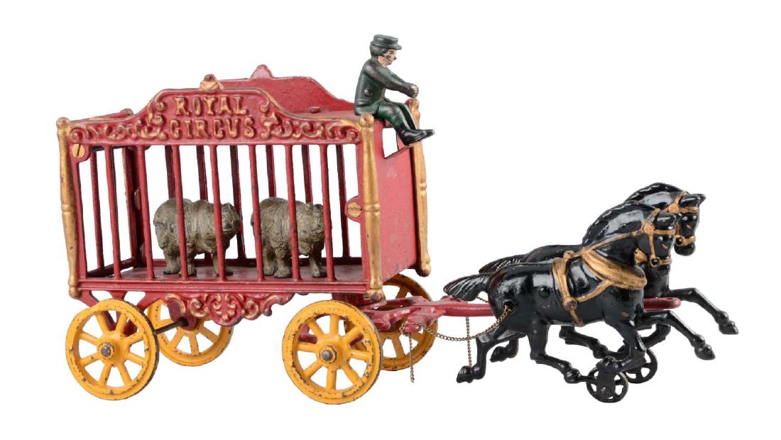 Hubley Horse Drawn Large Royal Circus Cage Wagon. (1 of 2)