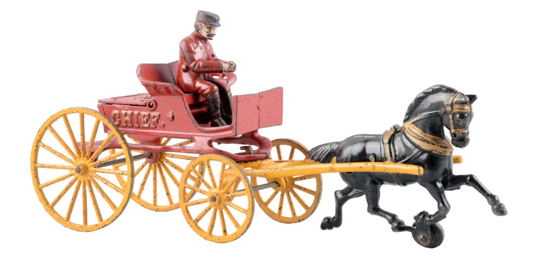 Cast Iron Kenton Horse Drawn Fire Department Chief (1 of 2)