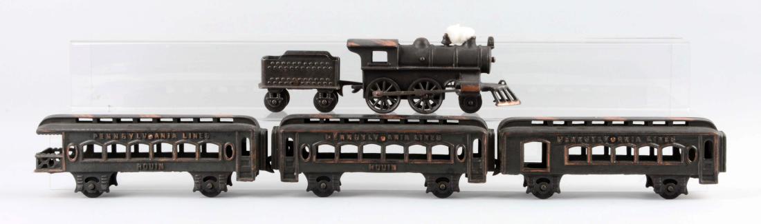 Kenton Cast Iron Pennsylvania Lies Rouin 5 Piece Floor: Copper flash finish. (JY). (Excellent).