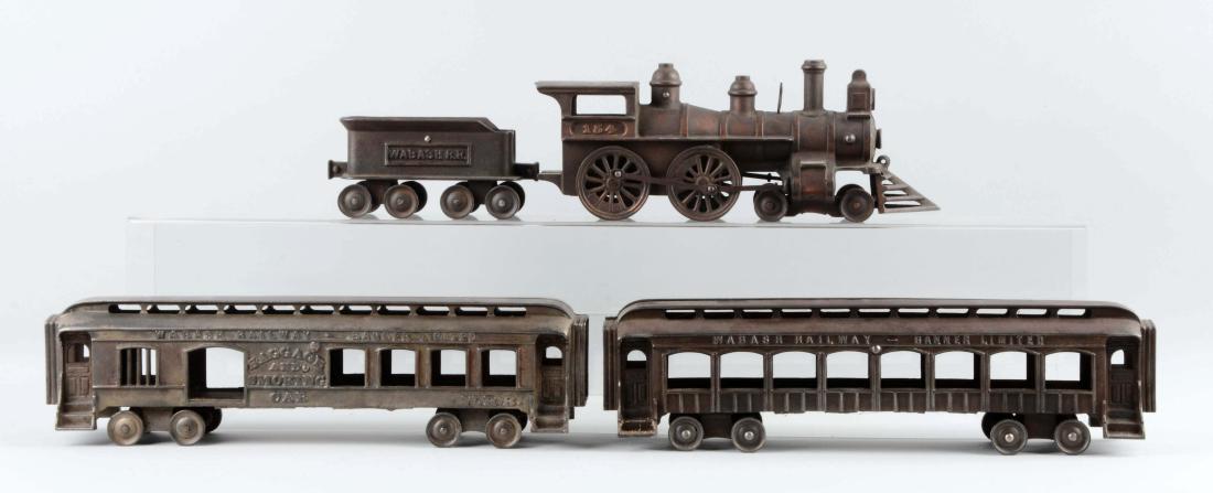 Ideal 4 Piece Wabash Railway Cast Iron Floor Train. (1 of 2)