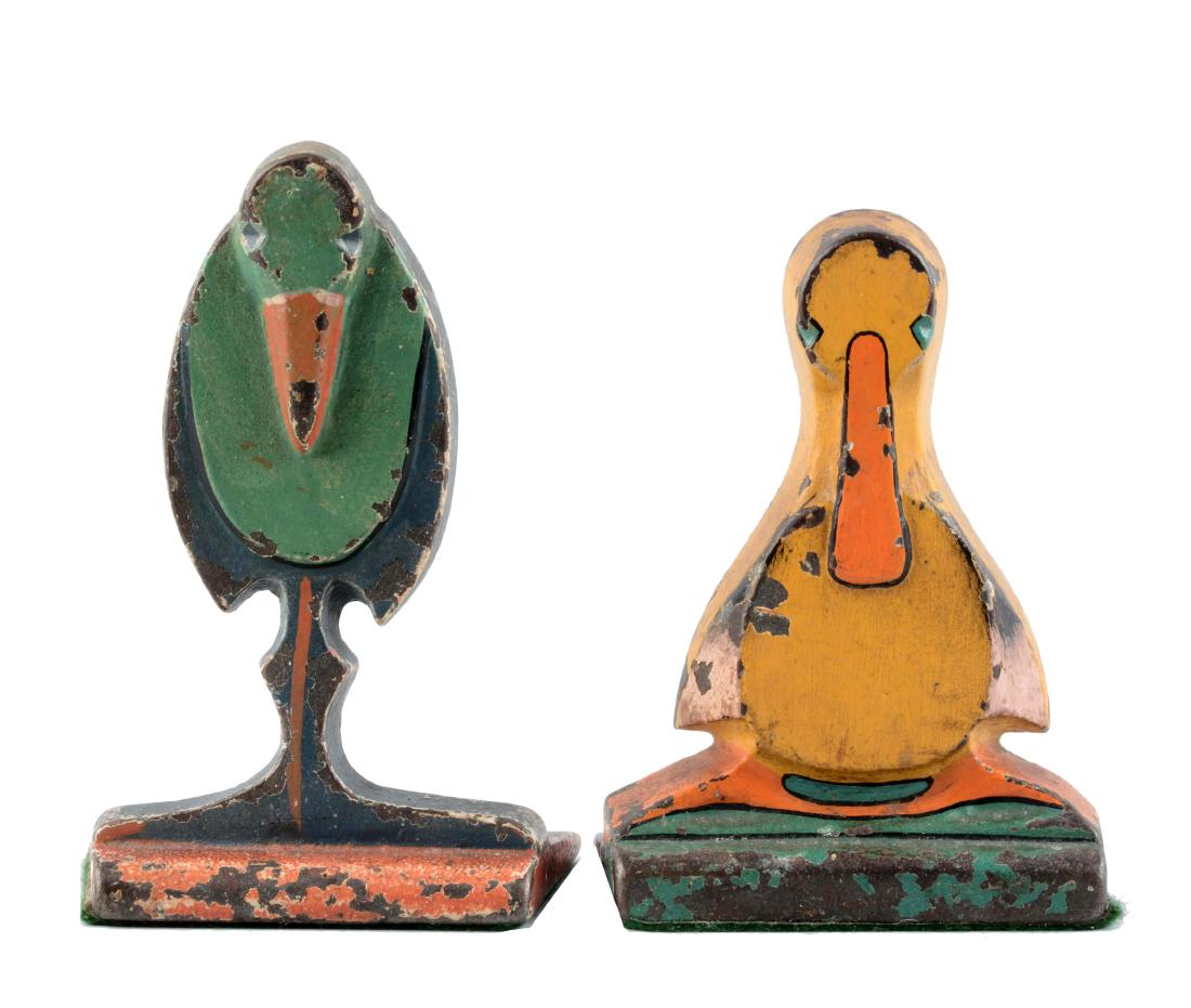 Lot Of 2: Cast Iron Assorted Bird Wedge Children’s (1 of 2)