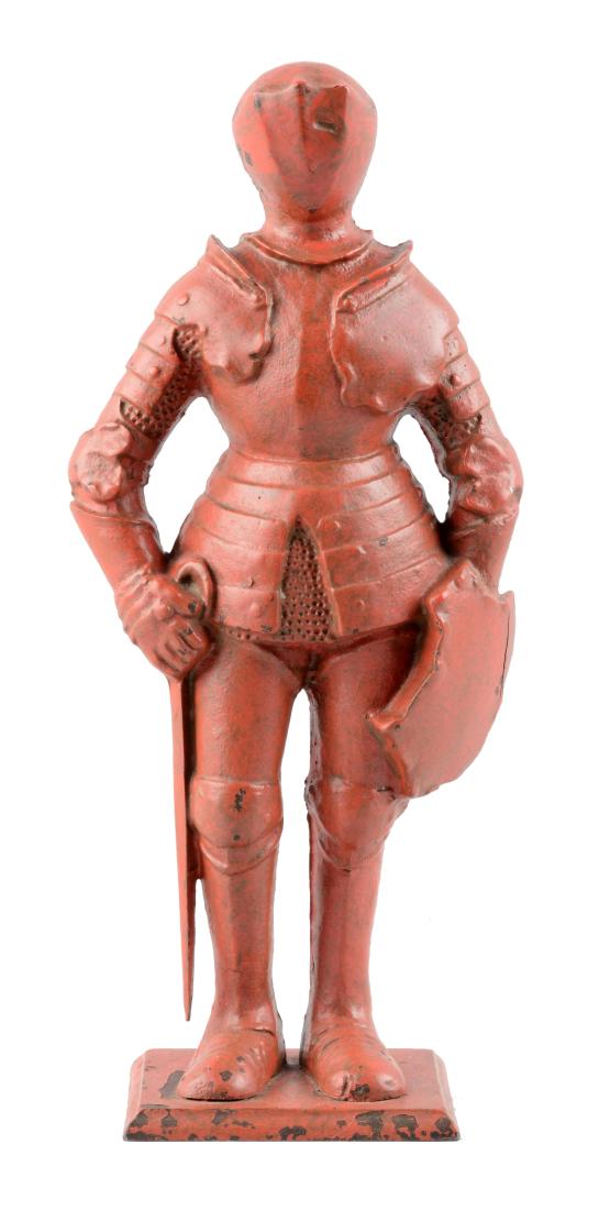 Cast Iron Knight In Armor Doorstop. (1 of 2)