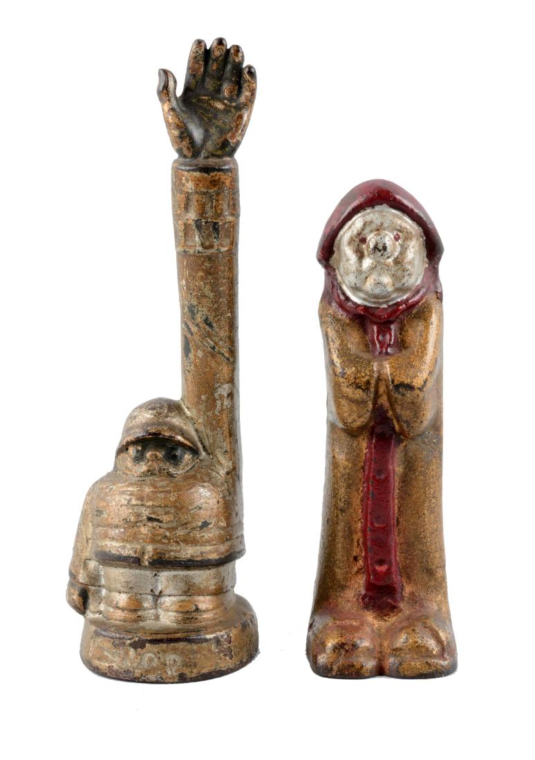 Lot Of 2: Cast Iron Assorted Figure Doorstops. (1 of 2)