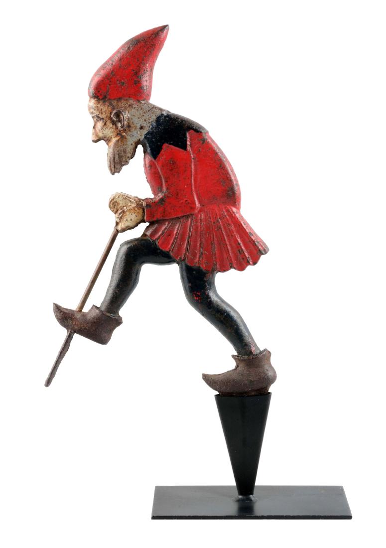 Cast Iron Gnome Digging For Gold Lawn Ornament. (1 of 2)