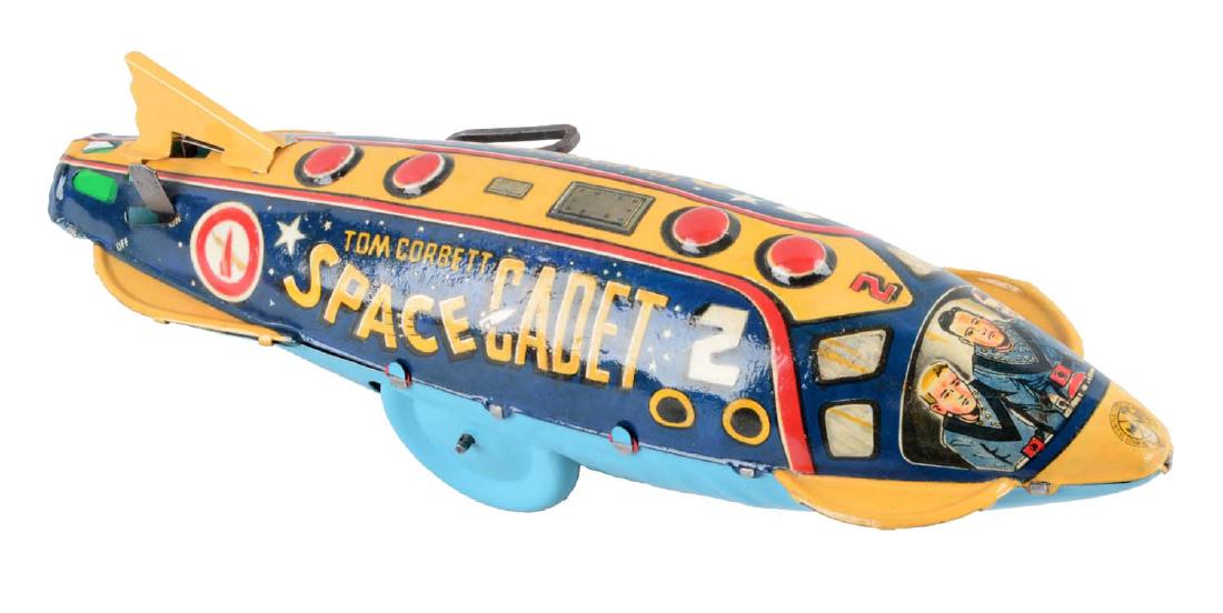 Marx Tin Litho Wind-Up Tom Corbett Space Cadet Fighter. (1 of 2)