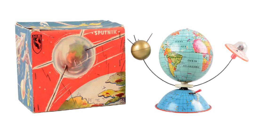 German Tin Litho Wind-Up Sputnik Toy. (1 of 2)