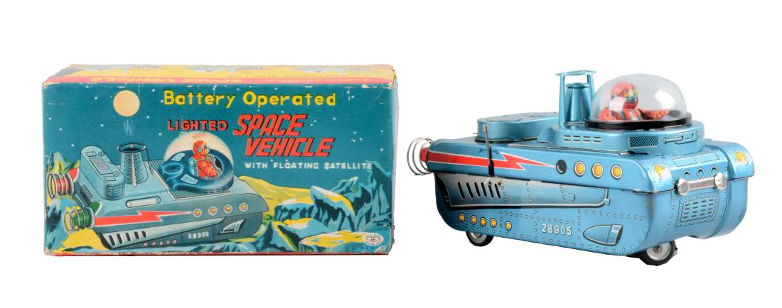 Japanese Tin Litho Battery-Operated Space Vehicle With (1 of 2)