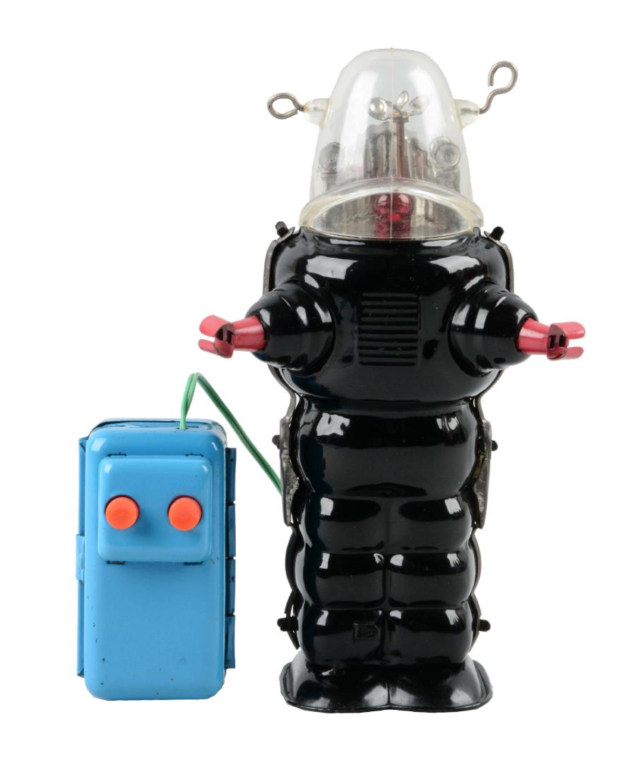 Japanese Tin Litho Battery-Operated Space Trooper. (1 of 2)