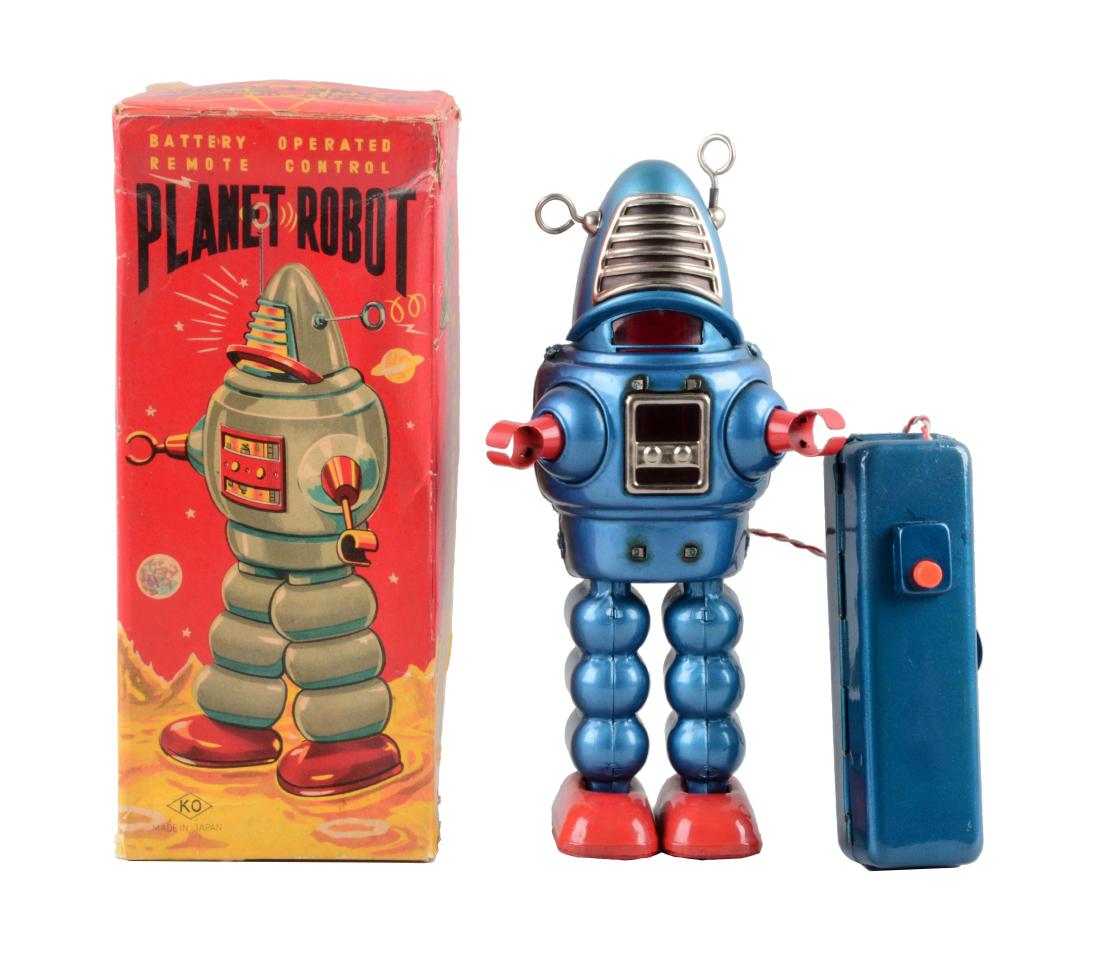 Japanese Tin Litho Battery-Operated Planet Robot. (1 of 2)
