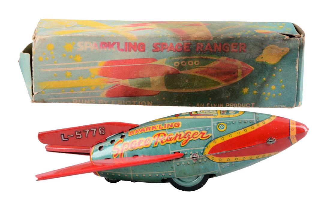 Japanese Tin Litho Friction Sparkling Space Ranger (1 of 2)