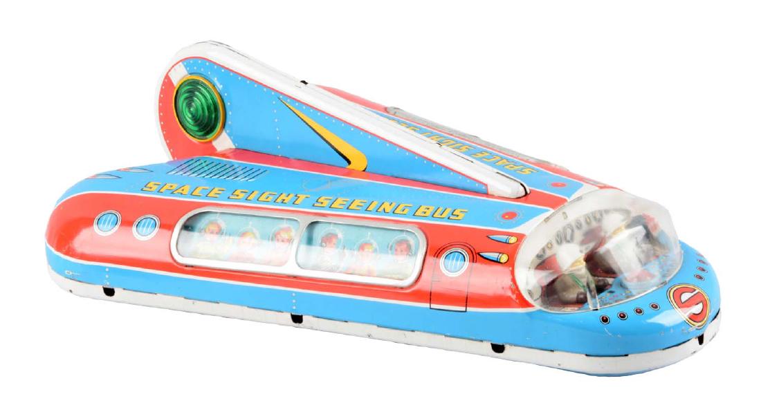 Japanese Tin Litho Space Sight-Seeing Bus. (1 of 2)