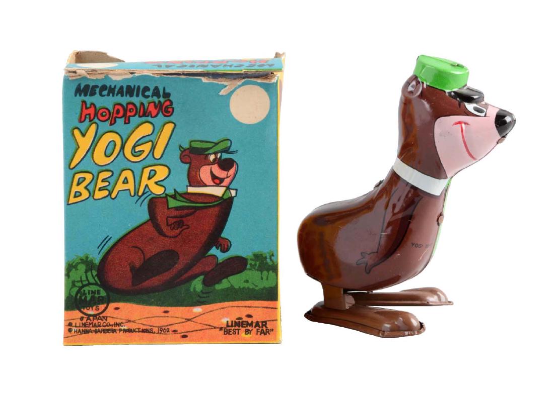 Marx Tin Litho Wind-Up Yogi Bear Hopping Toy. (1 of 2)