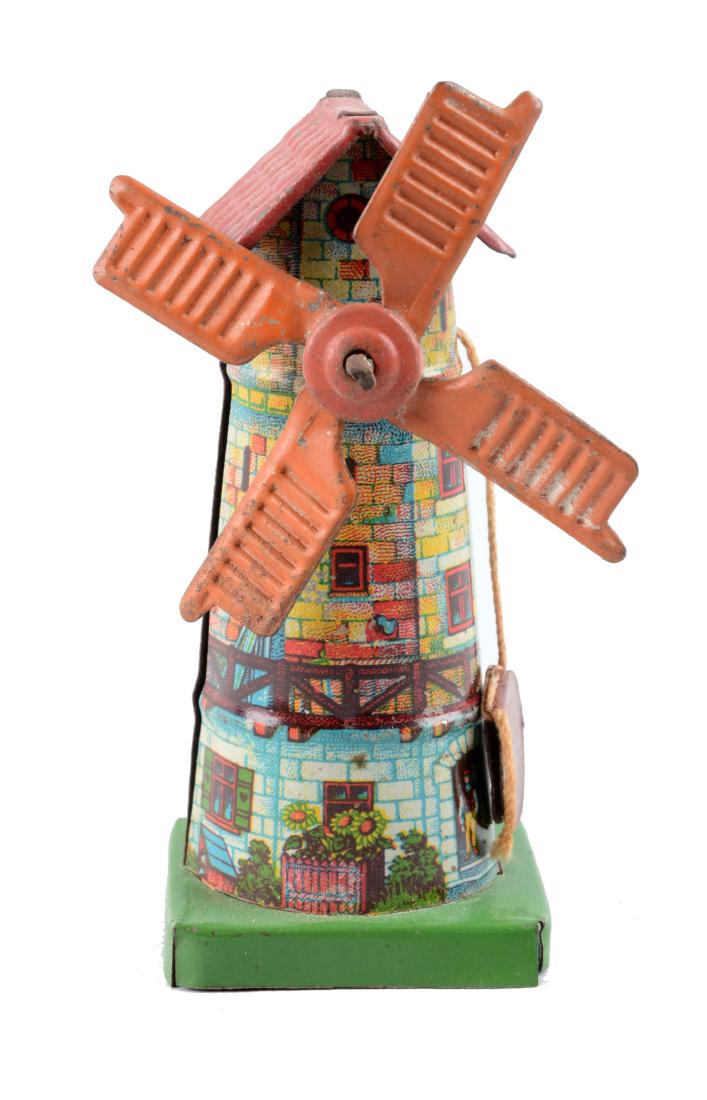 German Tin Litho Windmill Penny Toy. (1 of 2)