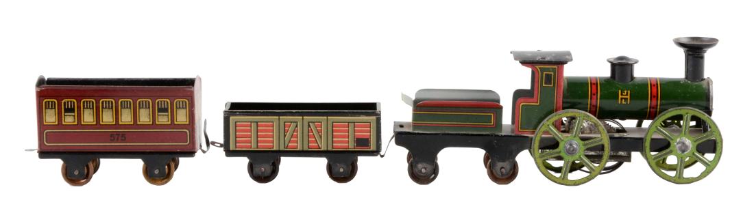 German Hess Tin Litho Wind-Up Train Set. (1 of 2)