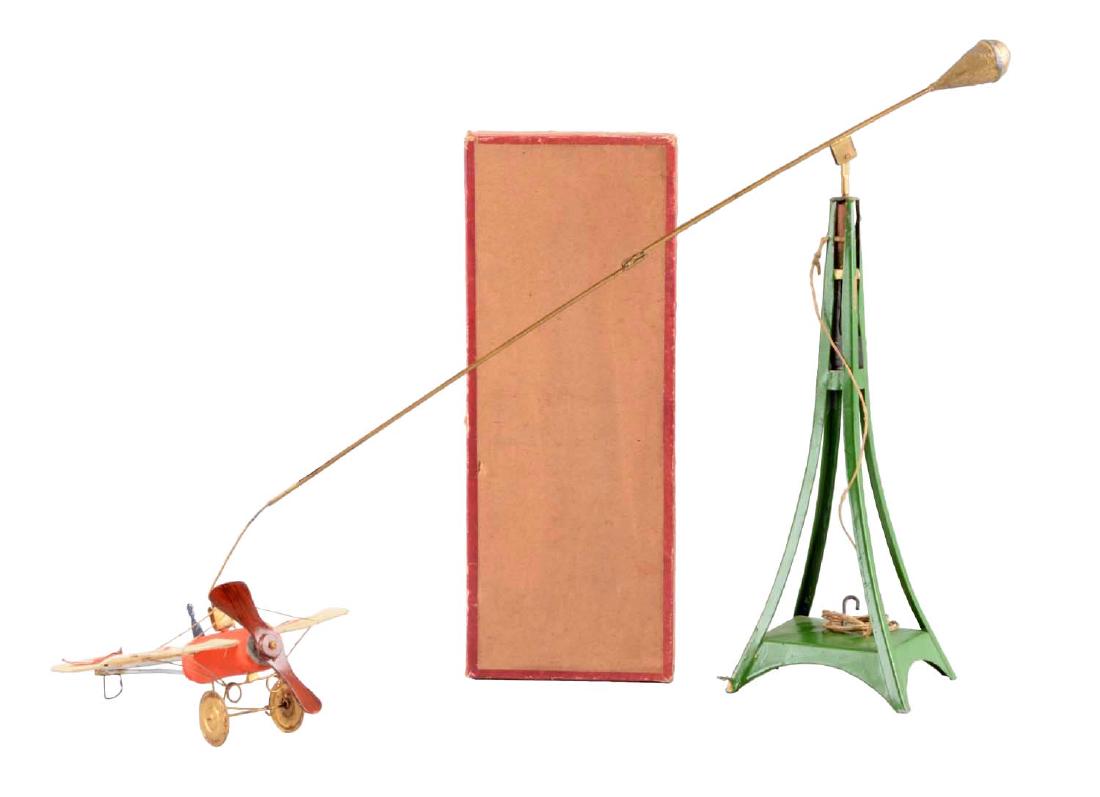 Unusual Pre-War French Airplane & Tower Toy. (1 of 2)