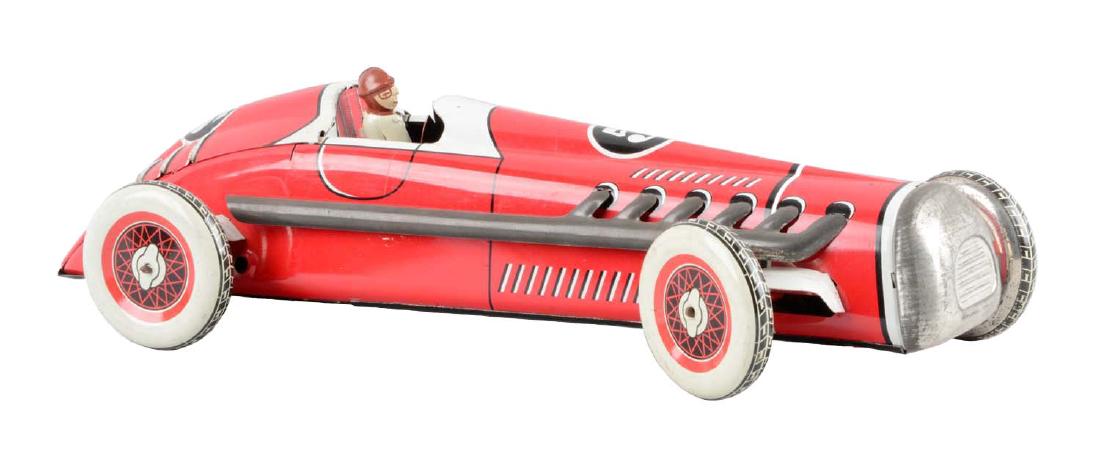 French Tin Litho Wind-Up No. 5 Race Car. (1 of 2)