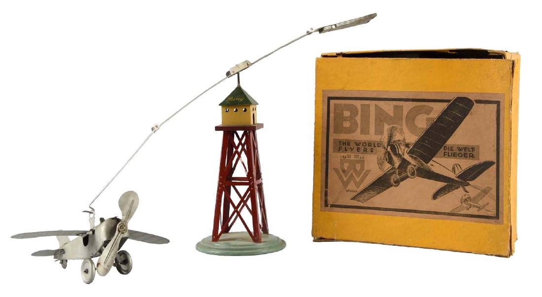 Bing Tin Litho Wind Up Airplane Set. (1 of 1)
