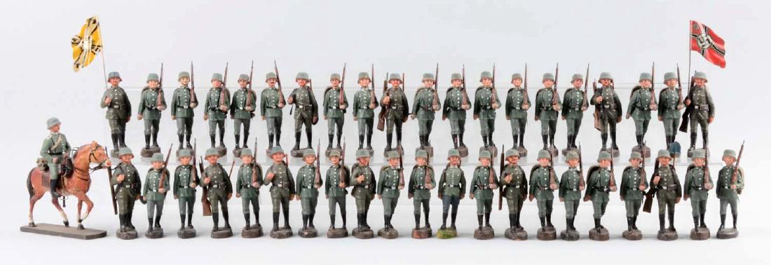 Large Lot Of German Elastolin WWII Soldiers. (1 of 2)