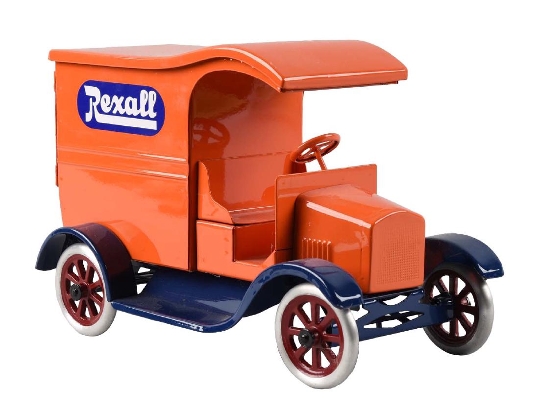 Pressed Steel Cowdery Toyworks Rexall Delivery Van. (1 of 2)