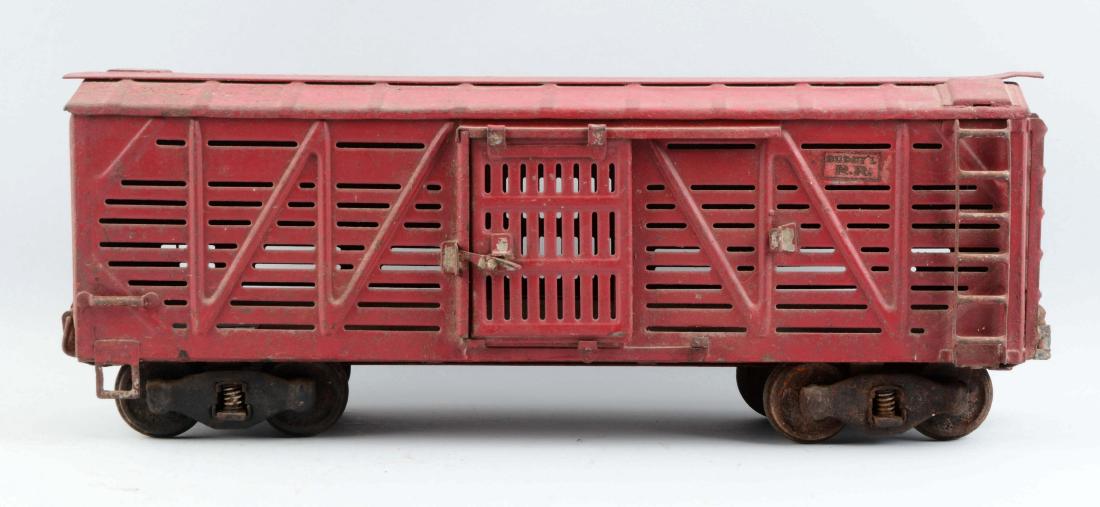 Pressed Steel Buddy L Outdoor Railroad Cattle Car. (1 of 2)