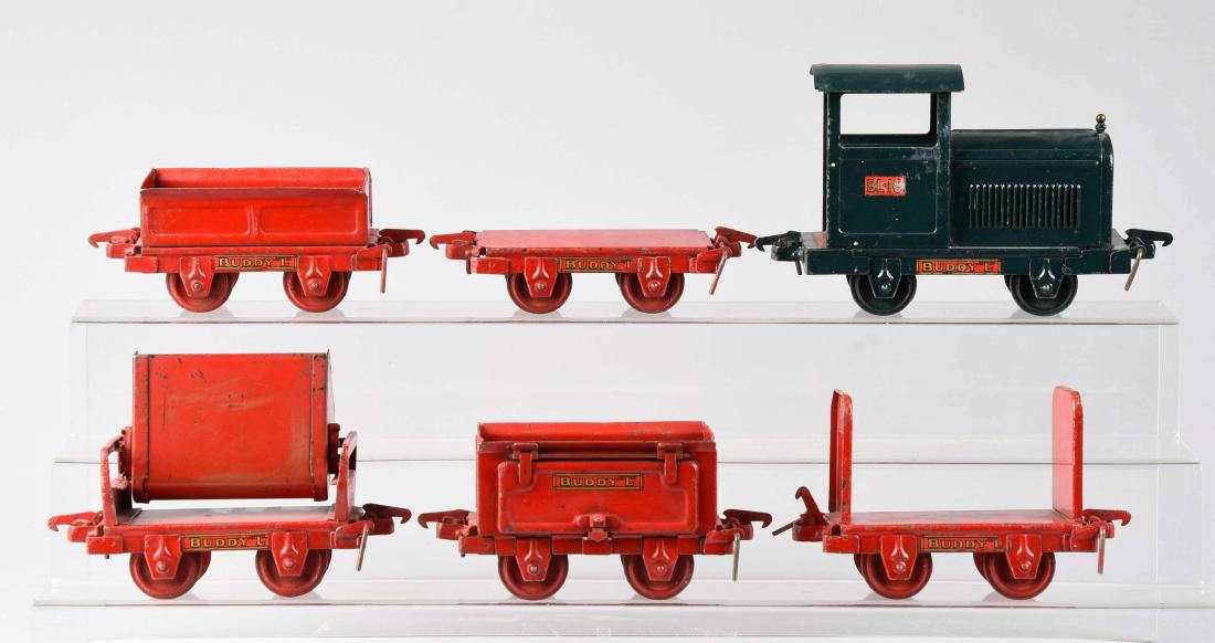 Pressed Steel Buddy L Industrial Train Set. (1 of 2)