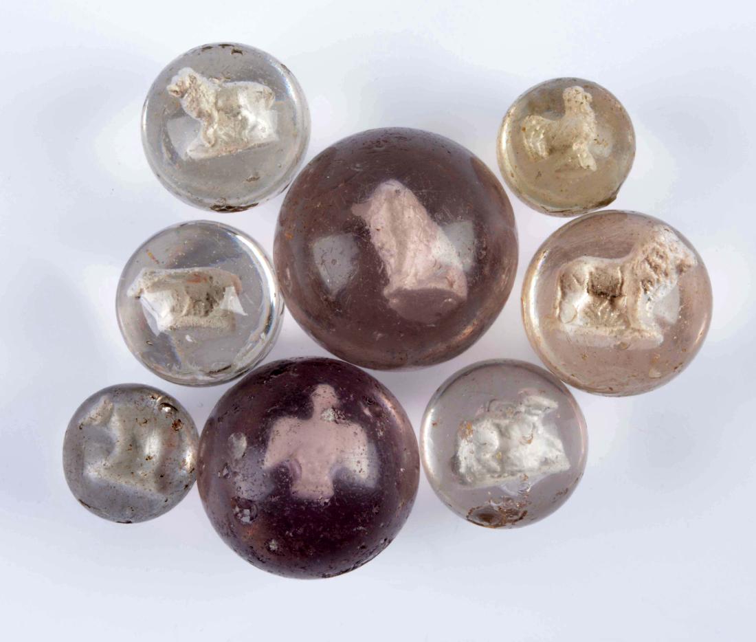 Lot Of 8: Sulfide Marbles. (1 of 1)