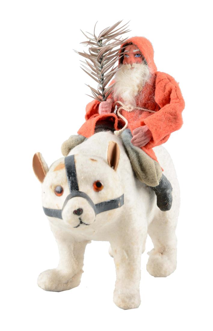 Earlier German Santa Claus Riding Polar Bear. (1 of 3)