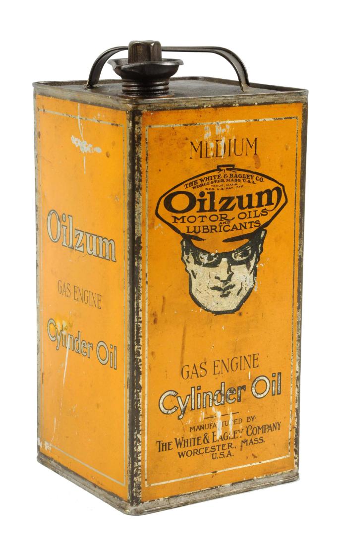 Oilzum Gas Engine Cylinder Oil One Gallon Square Can. (1 of 2)