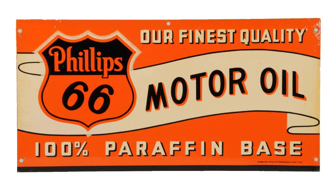 Phillips 66 Motor Oil Metal Sign. (1 of 4)