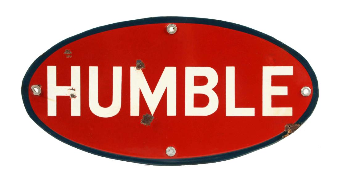 Humble Truck Door Oval Porcelain Sign. (1 of 2)