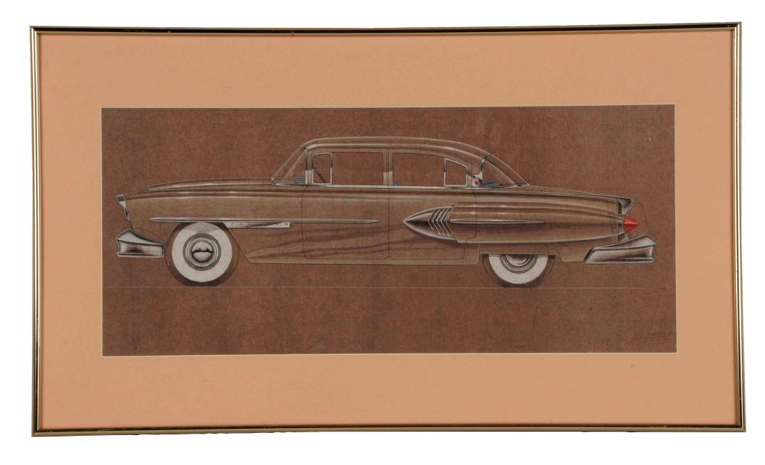 1954 Packard Automobile Detroit Styling Art Painting (1 of 1)