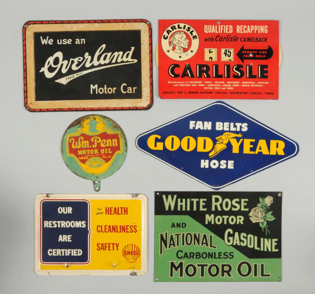 Lot of 6: Metal Signs. (1 of 1)