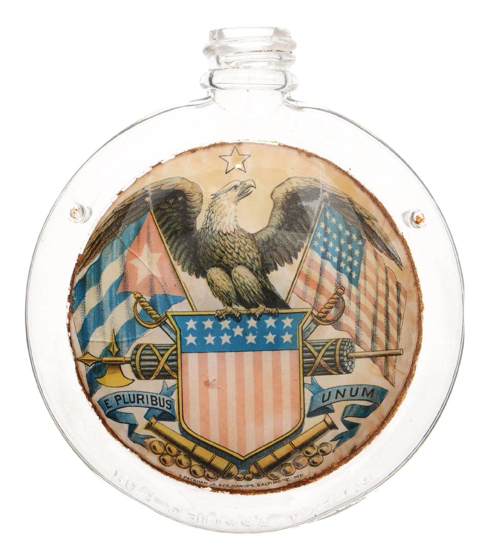 Label Under Glass Canteen Flask.