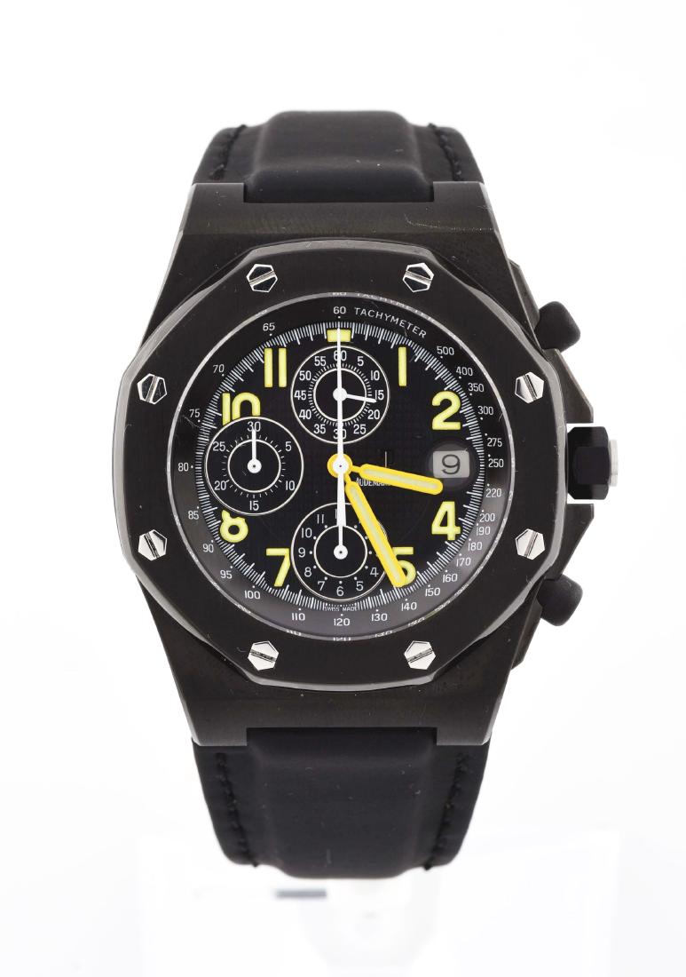 Audemars Piguet End oF Days: Model: Audemars Piguet End oF Days Brand: Audemars Piguet Reference Number: 25770SN.0.0001ke.01 Gender: mens Case Material Type: Stainless Steel Dial Color: Black Display: Analog Watch Year: 1998 Box