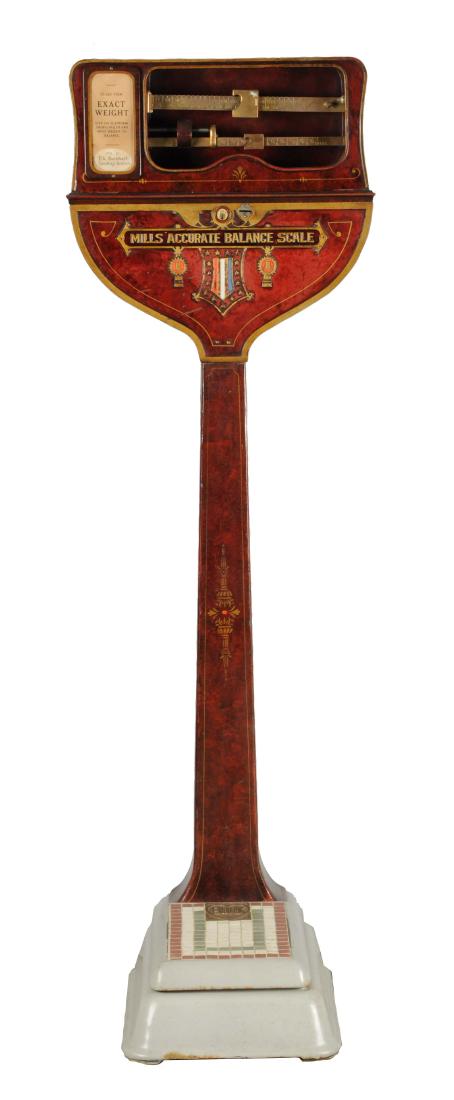 1¢ Coin-Operated Mills Accurate Balance Scale. (1 of 5)