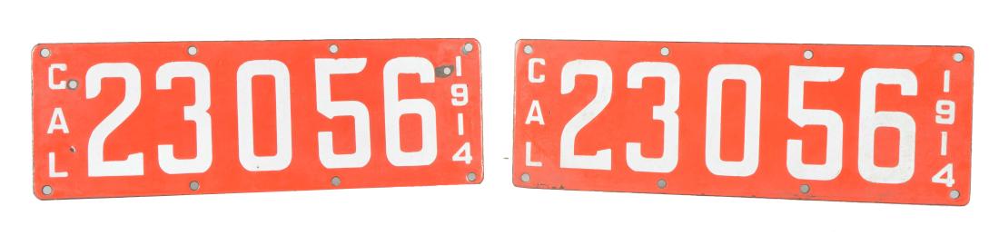 Lot Of 2: Pair of California License Plates. (1 of 6)