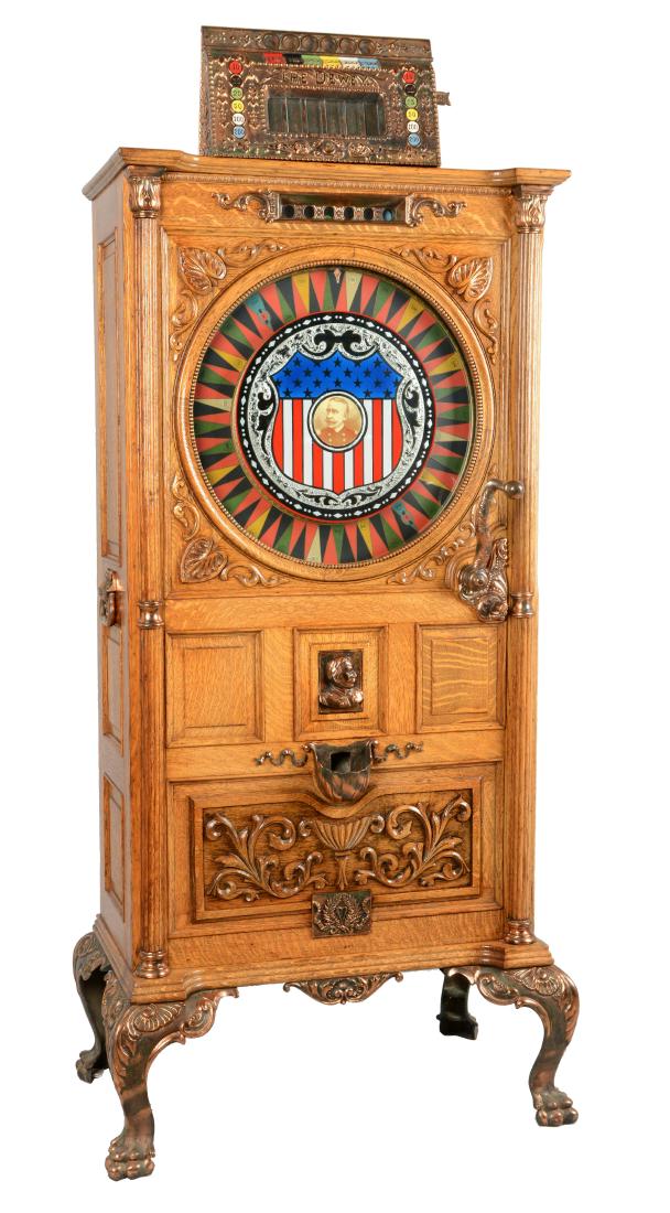 **5¢ Mills Novelty Co. Dewey Upright Floor Wheel Slot (1 of 15)