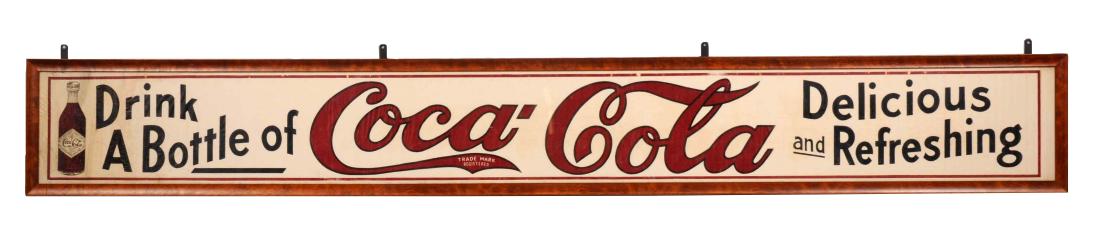1910 Coca-Cola Framed Advertising Banner. (1 of 3)