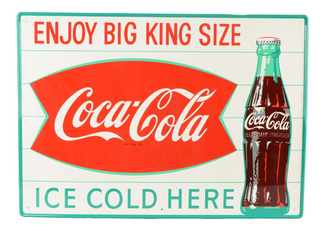 King Size Coca-Cola Tin Sign. (1 of 5)